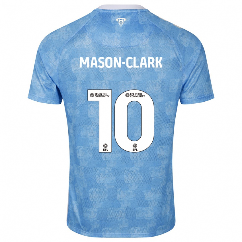 ילדים אפרון מייסון-קלארק #10 תכלת לבן ג'רזי ביתית 2025/26 חולצה קצרה