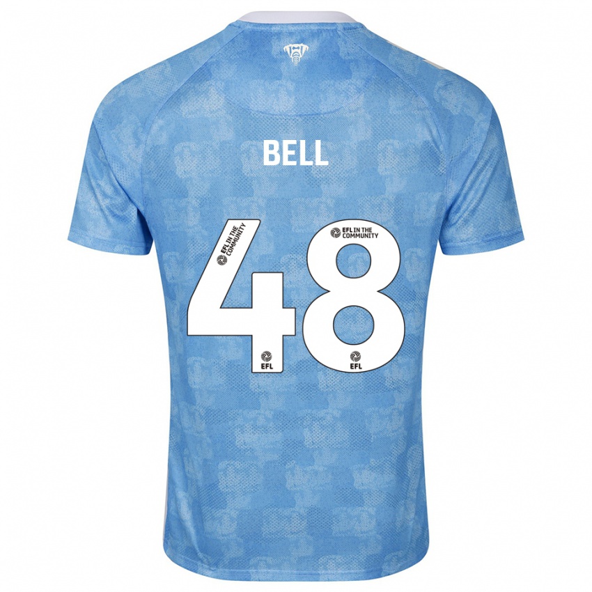 ילדים Luke Bell #48 תכלת לבן ג'רזי ביתית 2025/26 חולצה קצרה