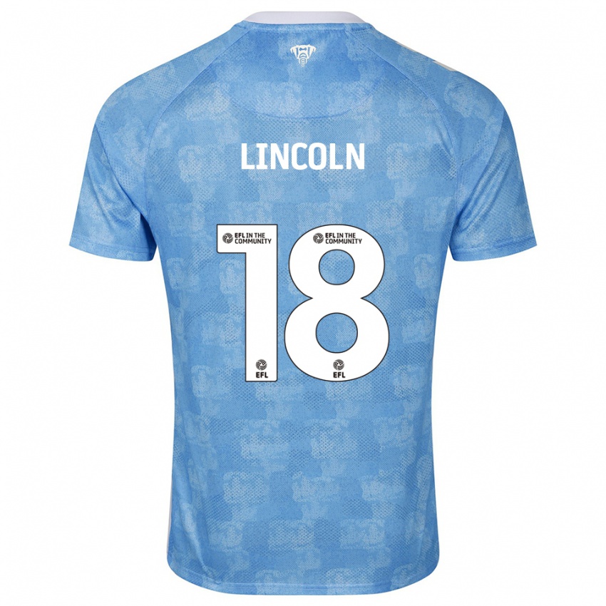 ילדים Khavarni Lincoln #18 תכלת לבן ג'רזי ביתית 2025/26 חולצה קצרה