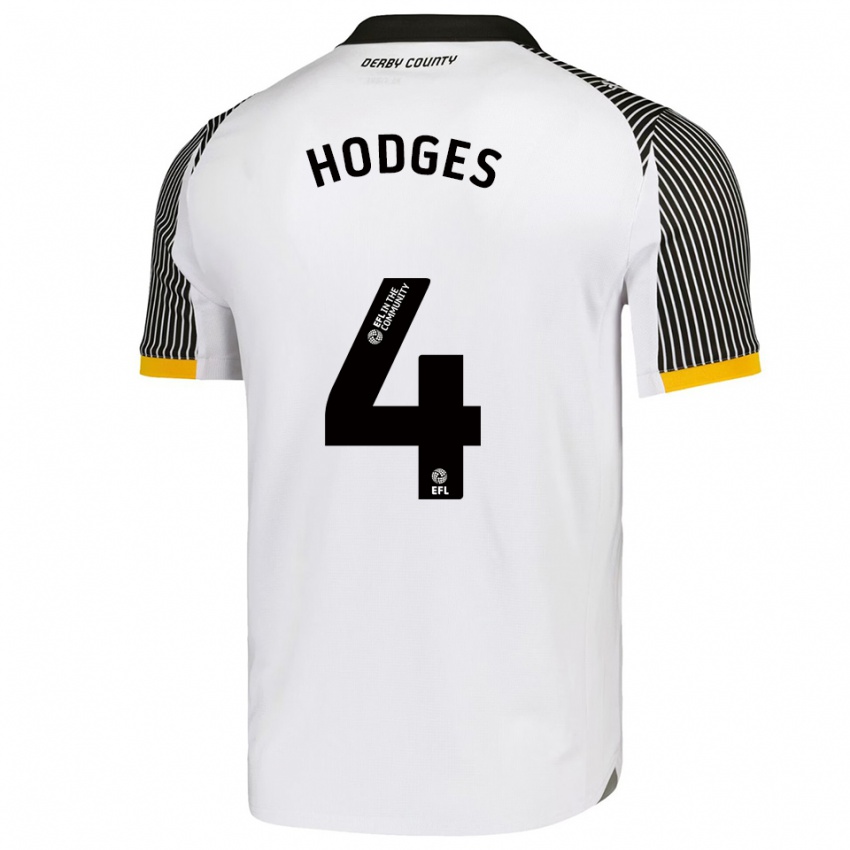 ילדים Dantel Hodges #4 לבן שחור ג'רזי ביתית 2025/26 חולצה קצרה