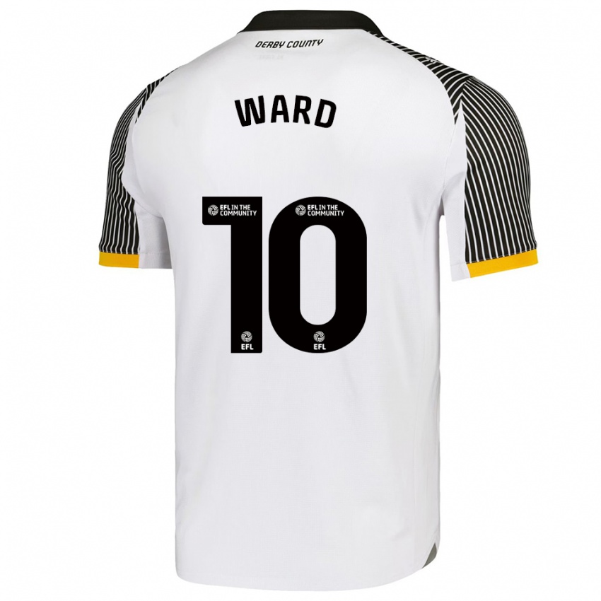 ילדים Hannah Ward #10 לבן שחור ג'רזי ביתית 2025/26 חולצה קצרה