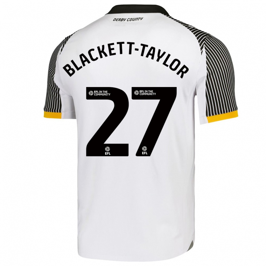 ילדים קורי בלקט-טיילור #27 לבן שחור ג'רזי ביתית 2025/26 חולצה קצרה