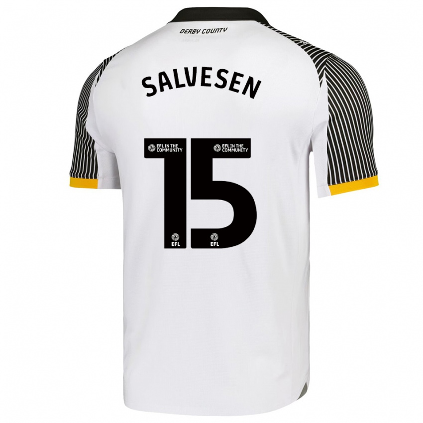 ילדים לארס-יורגן סלווסין #15 לבן שחור ג'רזי ביתית 2025/26 חולצה קצרה