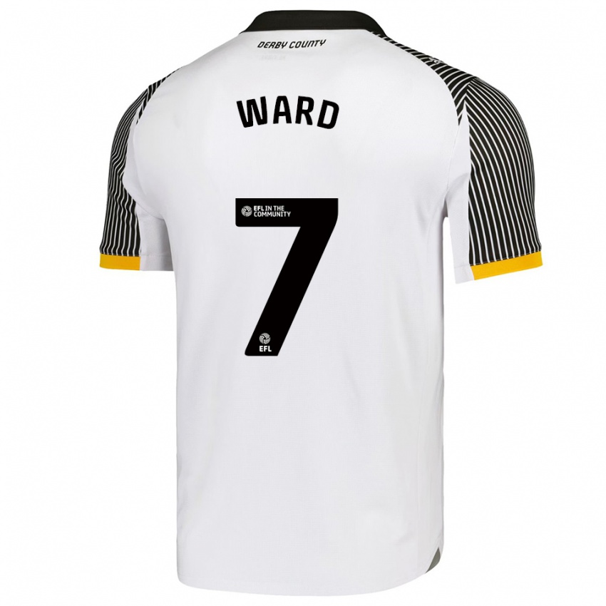 ילדים James Ward #7 לבן שחור ג'רזי ביתית 2025/26 חולצה קצרה