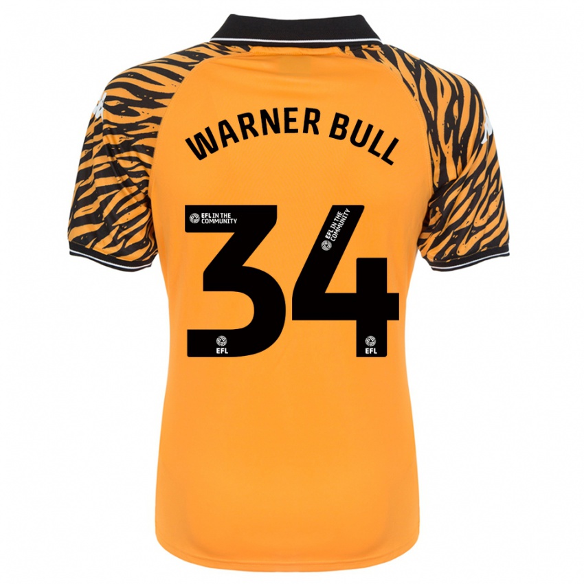 ילדים Lucy Warner-Bull #34 כתום שחור ג'רזי ביתית 2025/26 חולצה קצרה