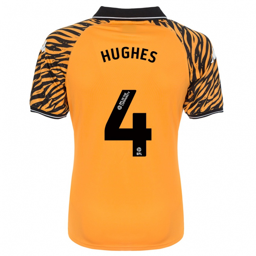 ילדים צ'ארלי יוז #4 כתום שחור ג'רזי ביתית 2025/26 חולצה קצרה