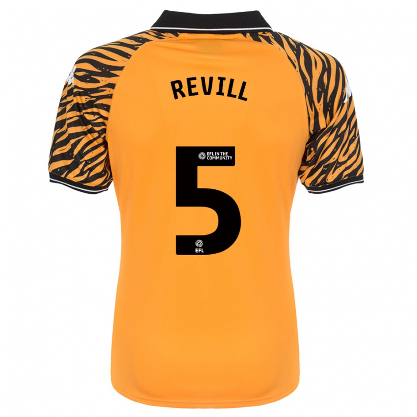 ילדים Harry Revill #5 כתום שחור ג'רזי ביתית 2025/26 חולצה קצרה