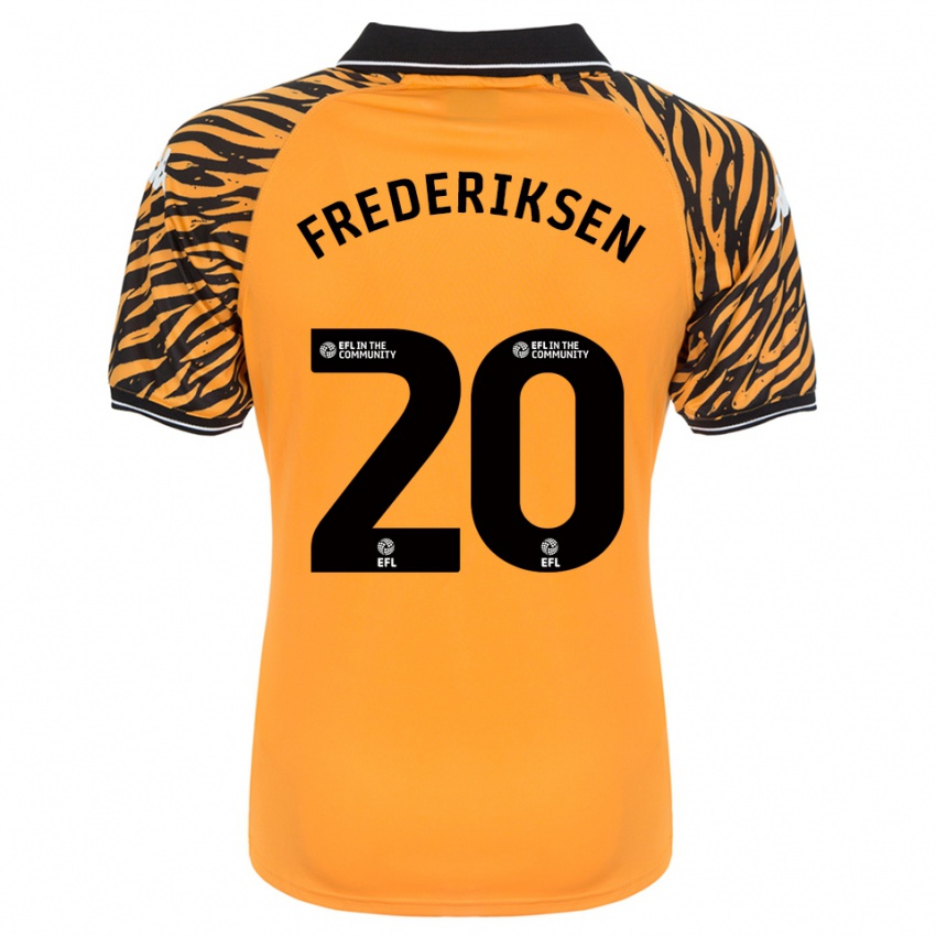 ילדים Abbey Frederiksen #20 כתום שחור ג'רזי ביתית 2025/26 חולצה קצרה
