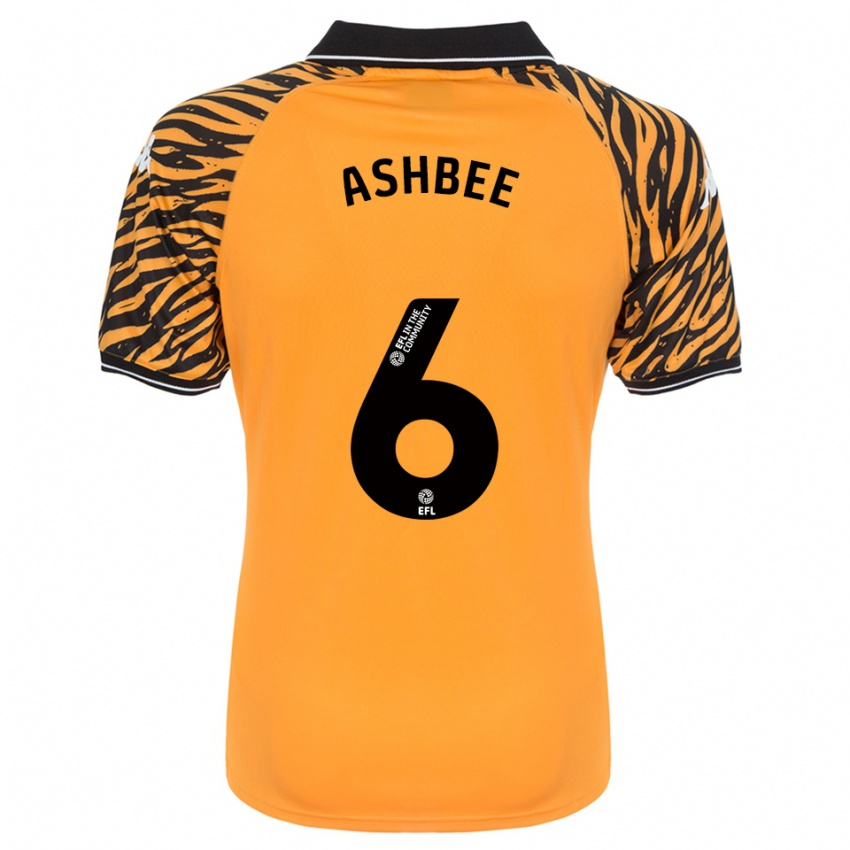 ילדים סטן אשבי #6 כתום שחור ג'רזי ביתית 2025/26 חולצה קצרה