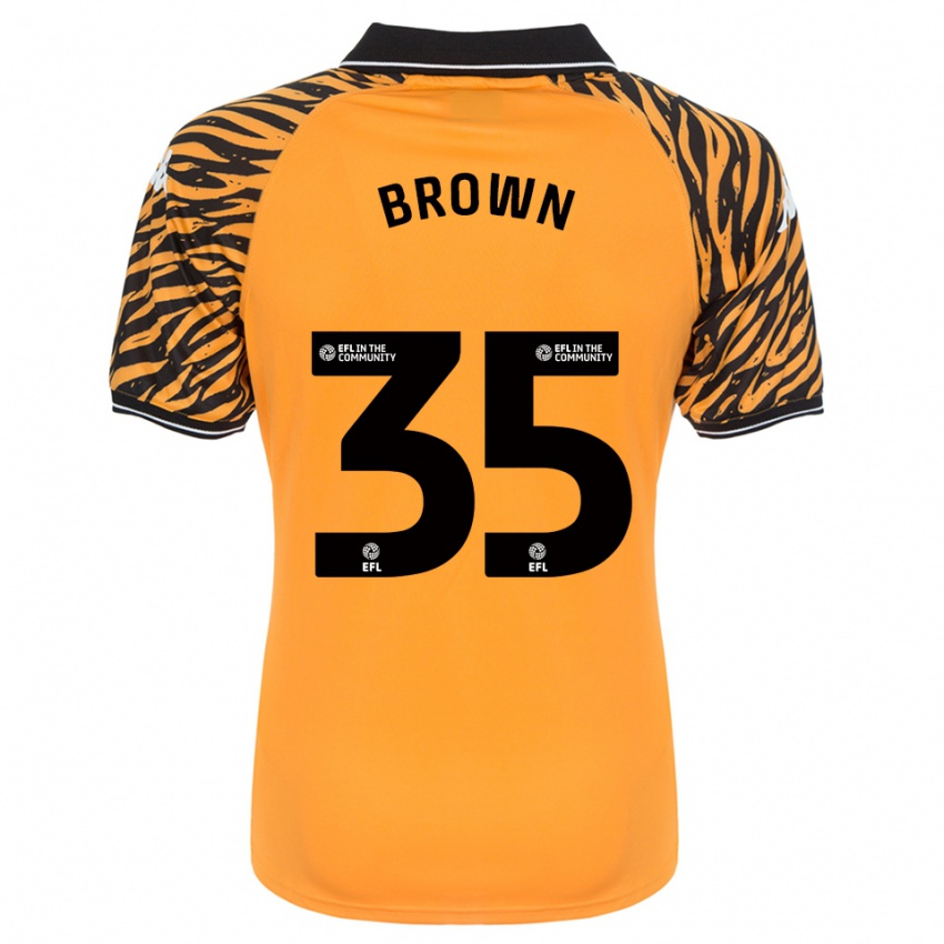 ילדים פארל בראון #35 כתום שחור ג'רזי ביתית 2025/26 חולצה קצרה