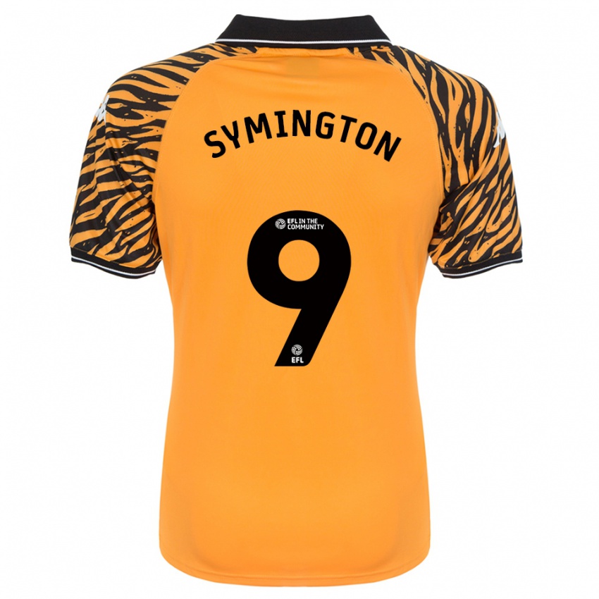 ילדים Jo Symington #9 כתום שחור ג'רזי ביתית 2025/26 חולצה קצרה