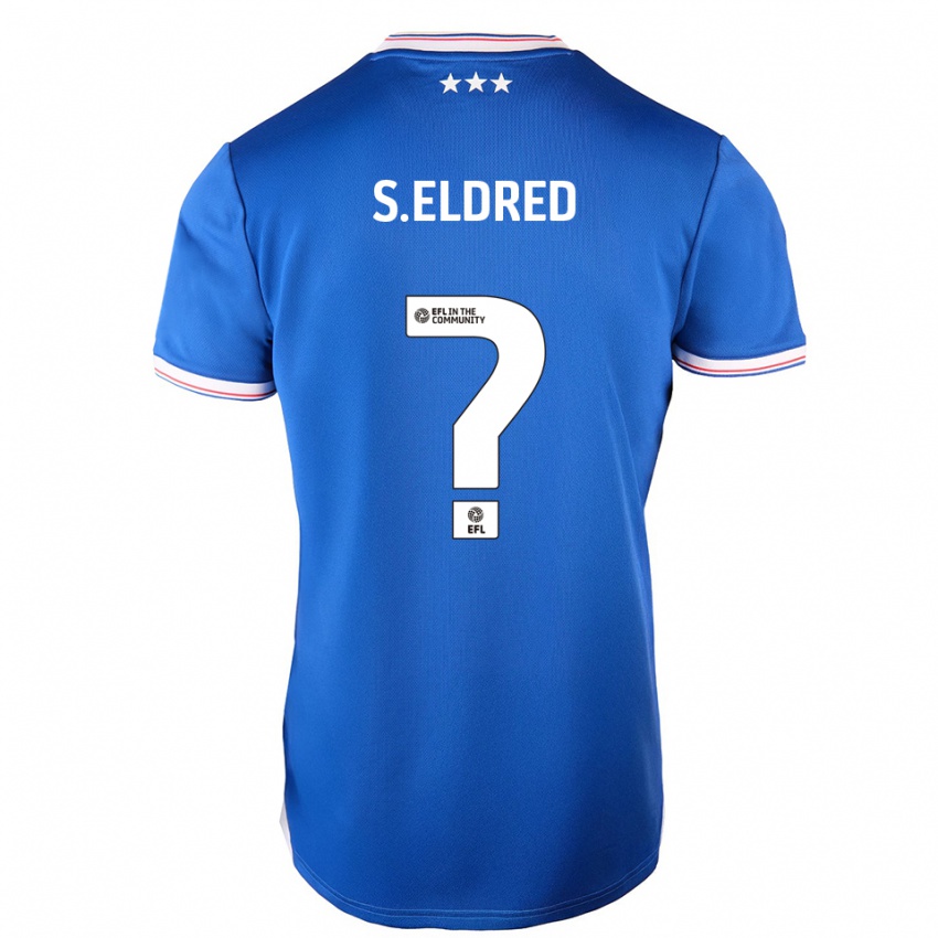 ילדים Sid Eldred #0 כחול לבן ג'רזי ביתית 2025/26 חולצה קצרה