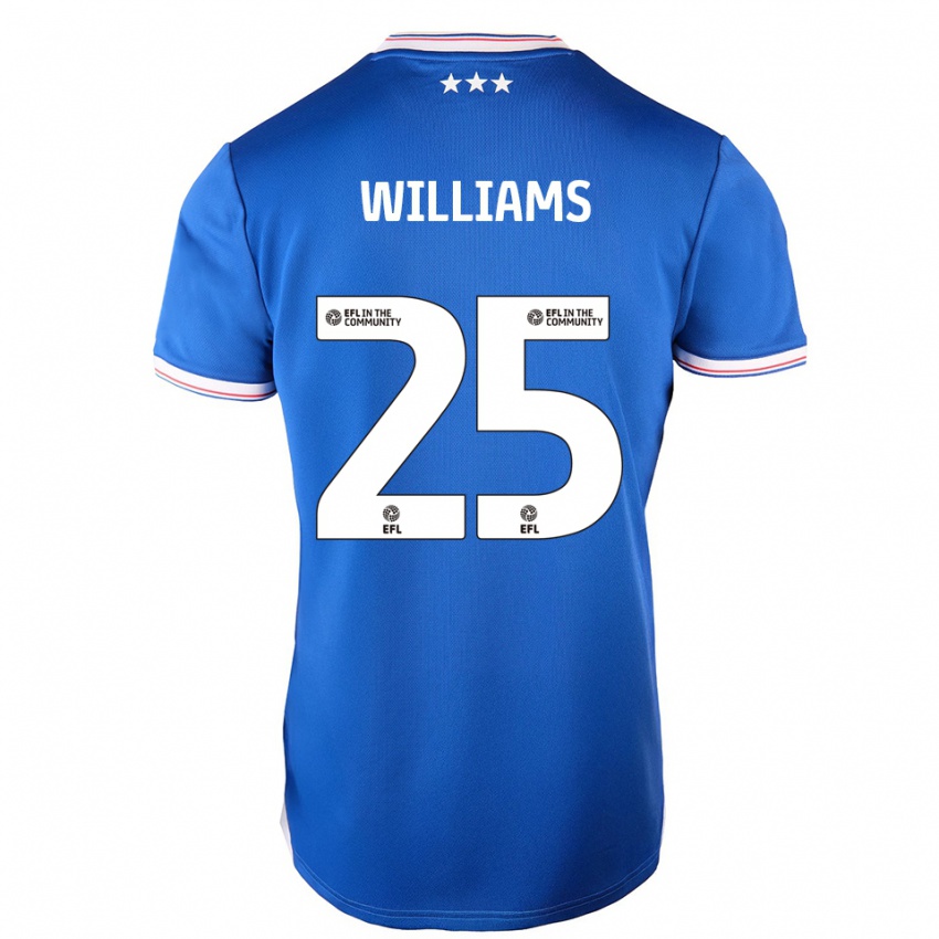 ילדים Erin Williams #25 כחול לבן ג'רזי ביתית 2025/26 חולצה קצרה