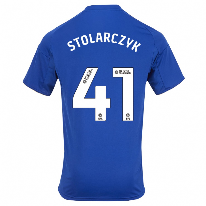 ילדים ג׳אקוב סטולרצ'יק #41 כחול זהב ג'רזי ביתית 2025/26 חולצה קצרה
