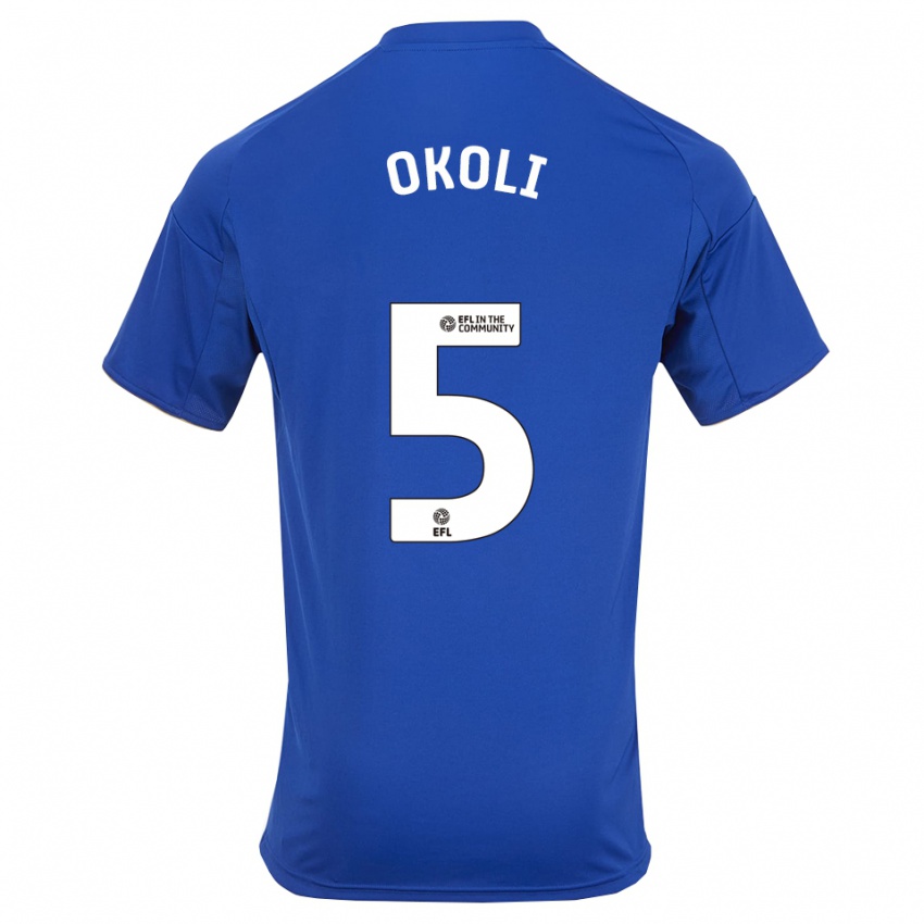 ילדים קיילב אוקולי #5 כחול זהב ג'רזי ביתית 2025/26 חולצה קצרה