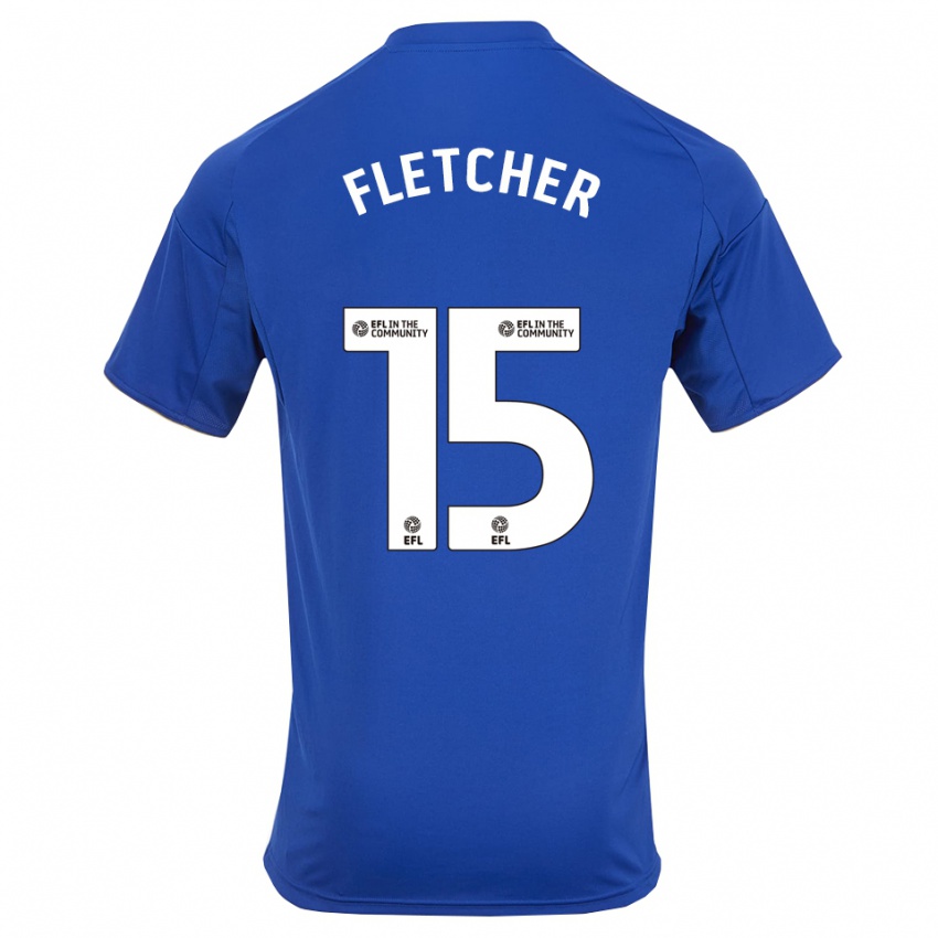 ילדים Jake Fletcher #15 כחול זהב ג'רזי ביתית 2025/26 חולצה קצרה