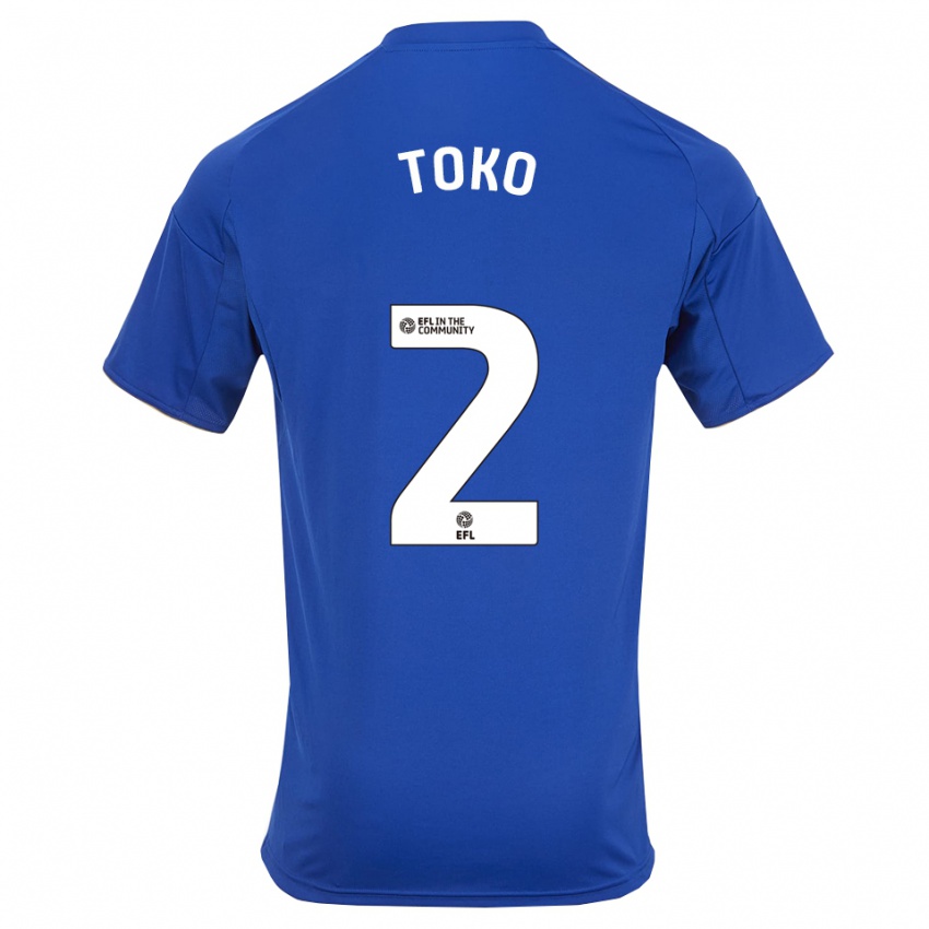 ילדים Michael Toko #2 כחול זהב ג'רזי ביתית 2025/26 חולצה קצרה