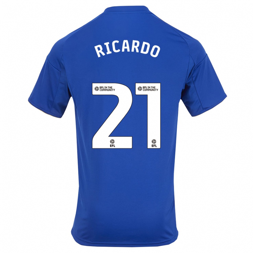 ילדים ריקרדו פריירה #21 כחול זהב ג'רזי ביתית 2025/26 חולצה קצרה