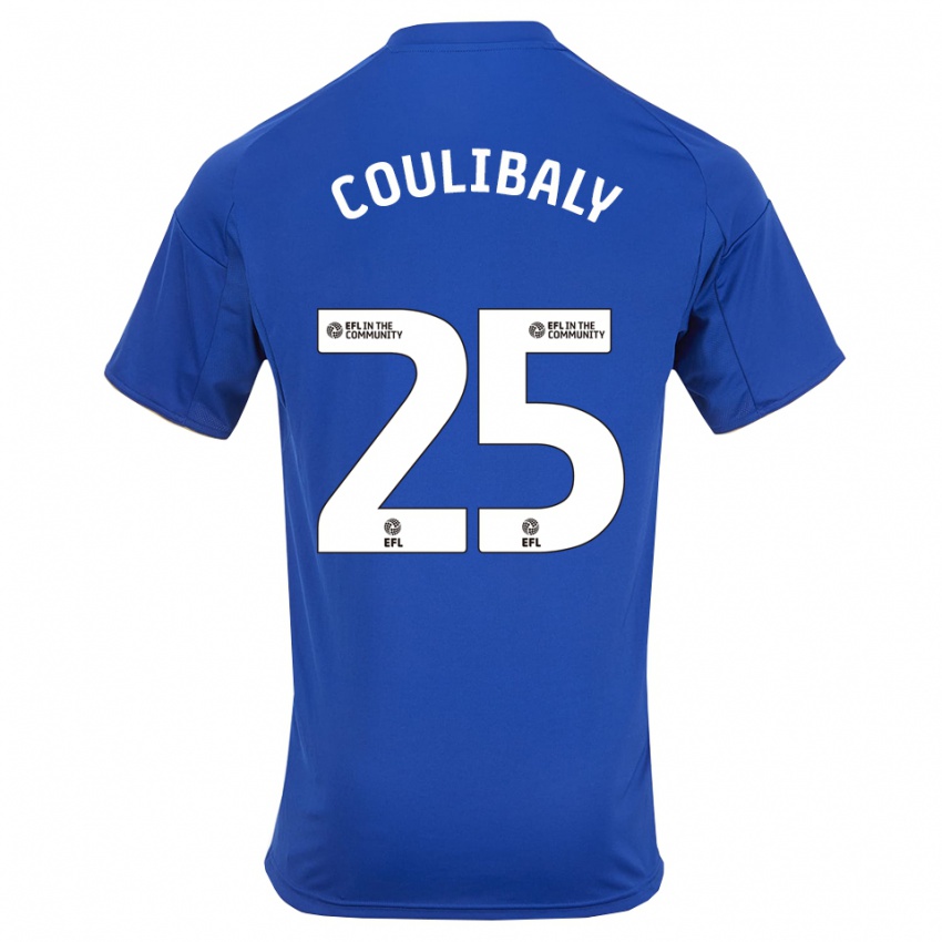 ילדים Woyo Coulibaly #25 כחול זהב ג'רזי ביתית 2025/26 חולצה קצרה