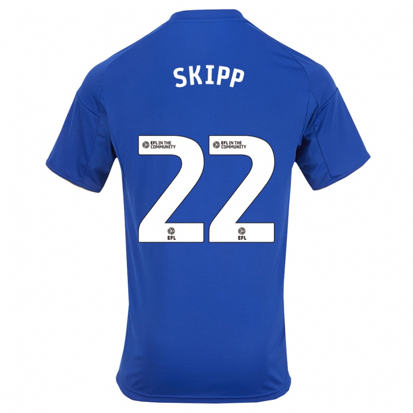 ילדים אוליבר סקיפ #22 כחול זהב ג'רזי ביתית 2025/26 חולצה קצרה
