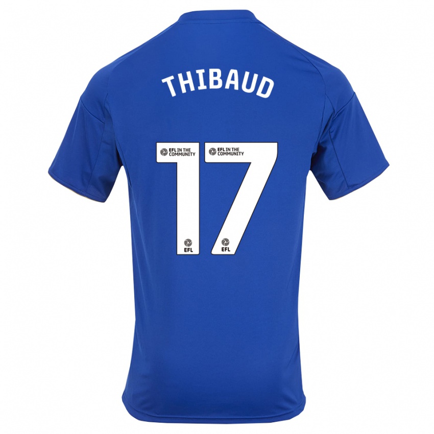 ילדים ז'ולי תיבו #17 כחול זהב ג'רזי ביתית 2025/26 חולצה קצרה