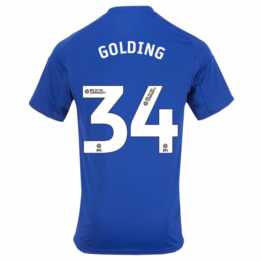 ילדים מייקל גולדינג #34 כחול זהב ג'רזי ביתית 2025/26 חולצה קצרה