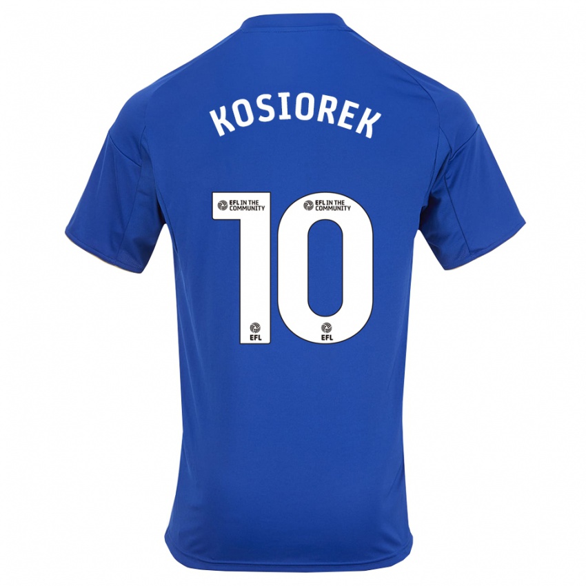 ילדים Bartosz Kosiorek #10 כחול זהב ג'רזי ביתית 2025/26 חולצה קצרה