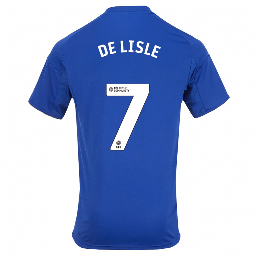 ילדים Hugo De Lisle #7 כחול זהב ג'רזי ביתית 2025/26 חולצה קצרה
