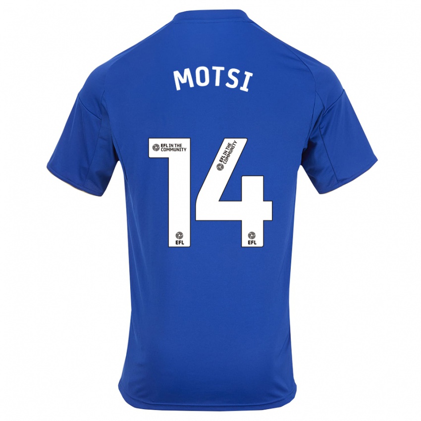 ילדים Darren Motsi #14 כחול זהב ג'רזי ביתית 2025/26 חולצה קצרה
