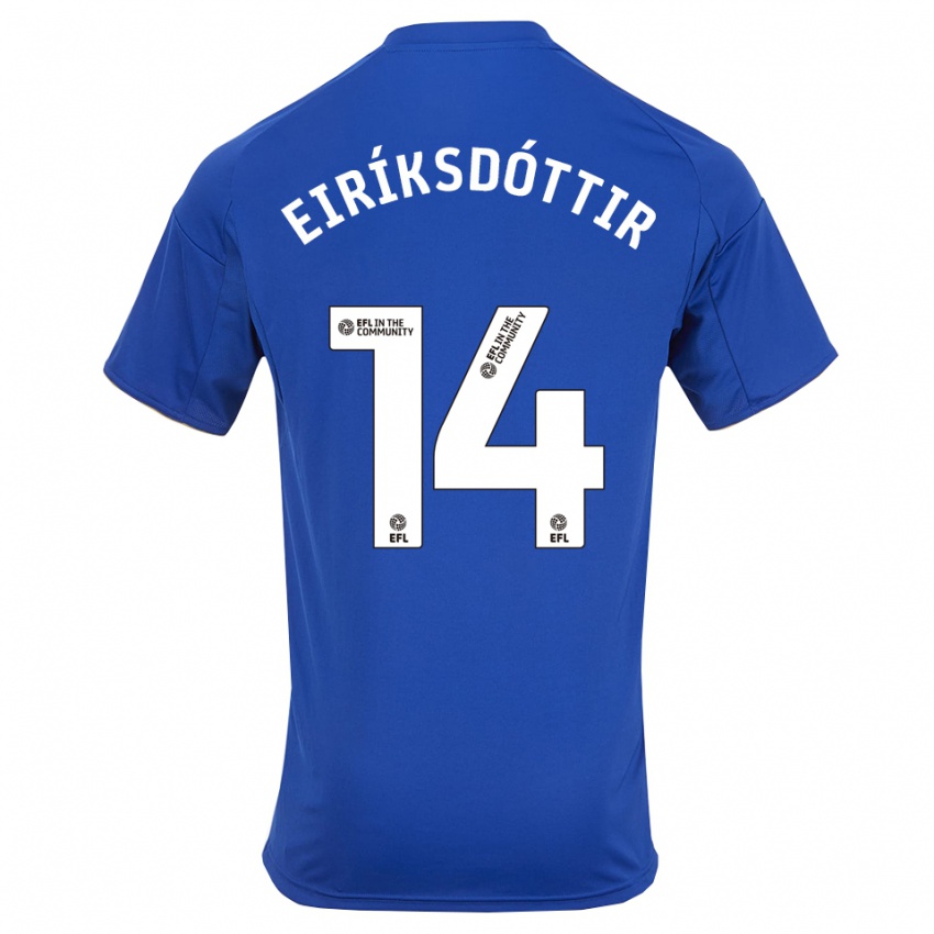 ילדים Hlín Eiríksdóttir #14 כחול זהב ג'רזי ביתית 2025/26 חולצה קצרה