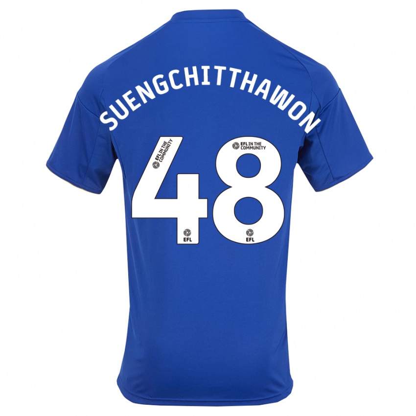 ילדים תאנאוואט סואנגצ'יטאוון #48 כחול זהב ג'רזי ביתית 2025/26 חולצה קצרה
