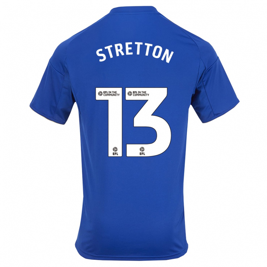 ילדים Leo Stretton #13 כחול זהב ג'רזי ביתית 2025/26 חולצה קצרה