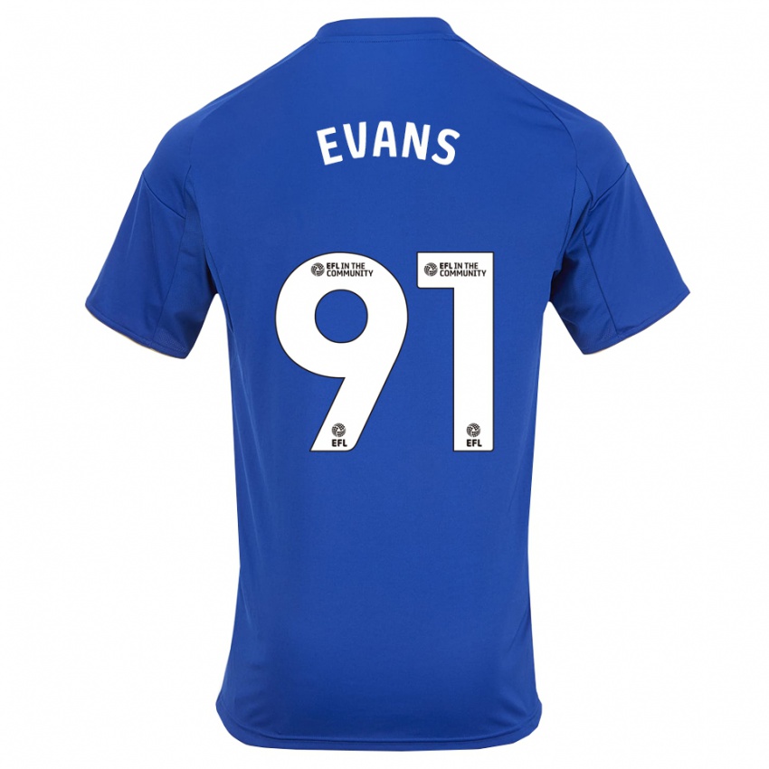 ילדים ג'ייק אוונס #91 כחול זהב ג'רזי ביתית 2025/26 חולצה קצרה