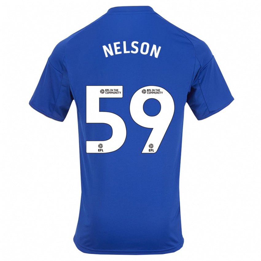 ילדים רוני נלסון #59 כחול זהב ג'רזי ביתית 2025/26 חולצה קצרה
