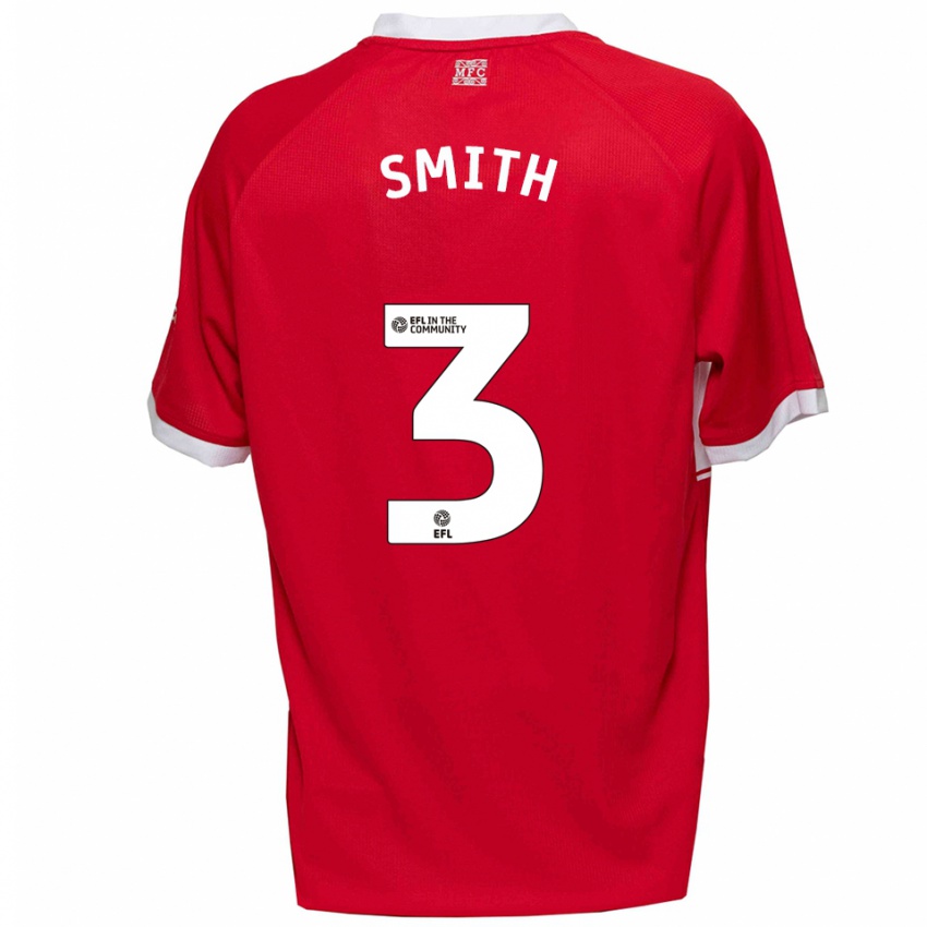 ילדים Tyler Smith #3 אדום לבן ג'רזי ביתית 2025/26 חולצה קצרה