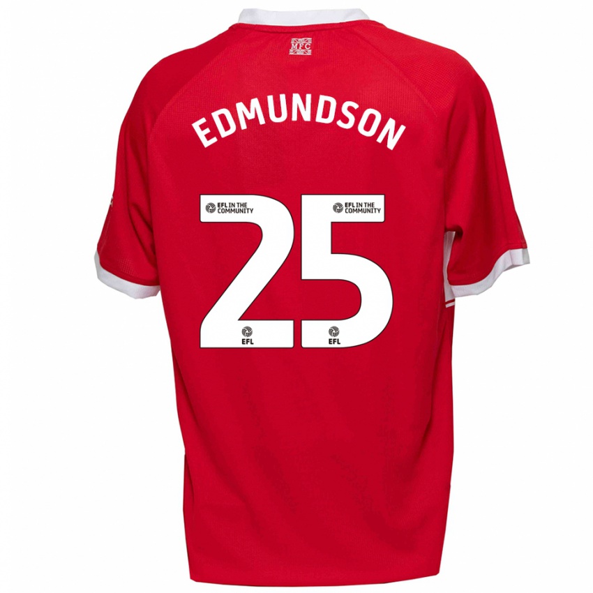 ילדים ג'ורג' אדמונדסון #25 אדום לבן ג'רזי ביתית 2025/26 חולצה קצרה