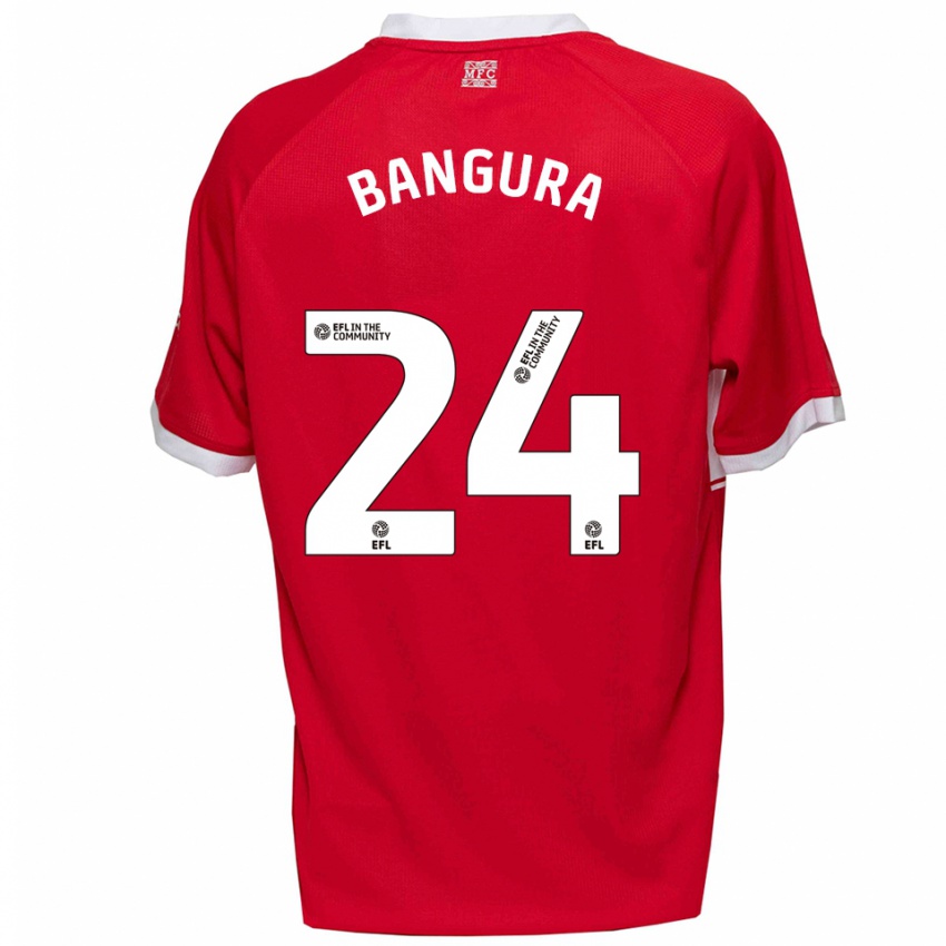 ילדים אלכס באנגורה #24 אדום לבן ג'רזי ביתית 2025/26 חולצה קצרה