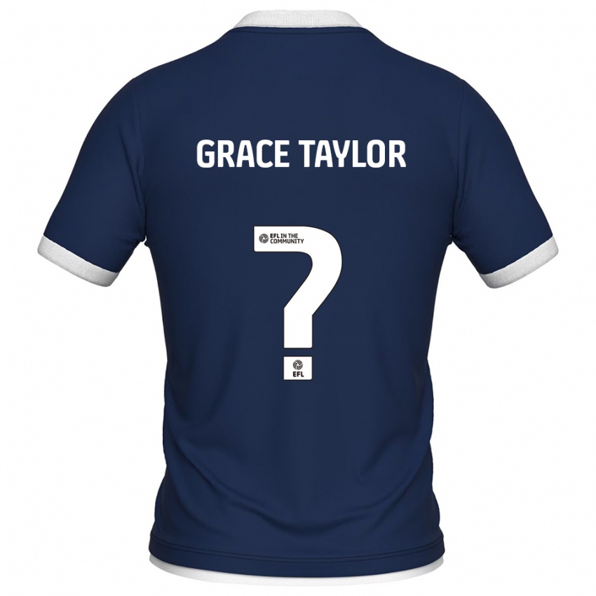 ילדים Grace Taylor #0 כחול נייבי לבן ג'רזי ביתית 2025/26 חולצה קצרה