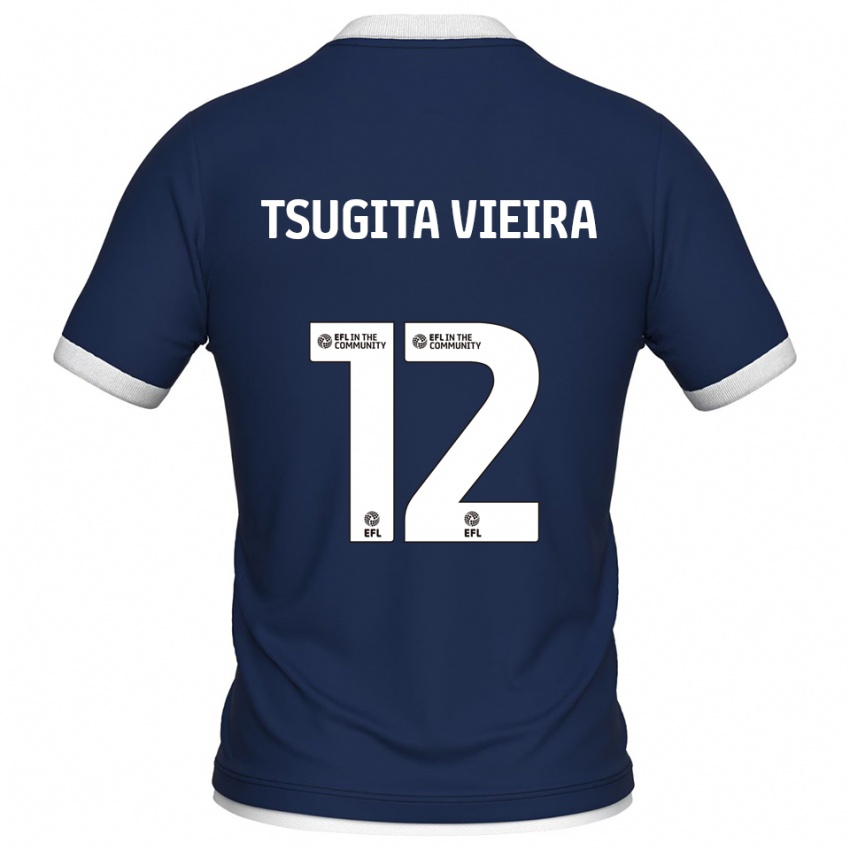 ילדים Sacha Tsugita Vieira #12 כחול נייבי לבן ג'רזי ביתית 2025/26 חולצה קצרה
