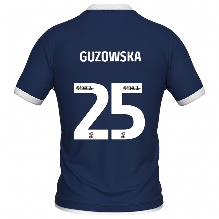 ילדים שרה גוזובסקה #25 כחול נייבי לבן ג'רזי ביתית 2025/26 חולצה קצרה