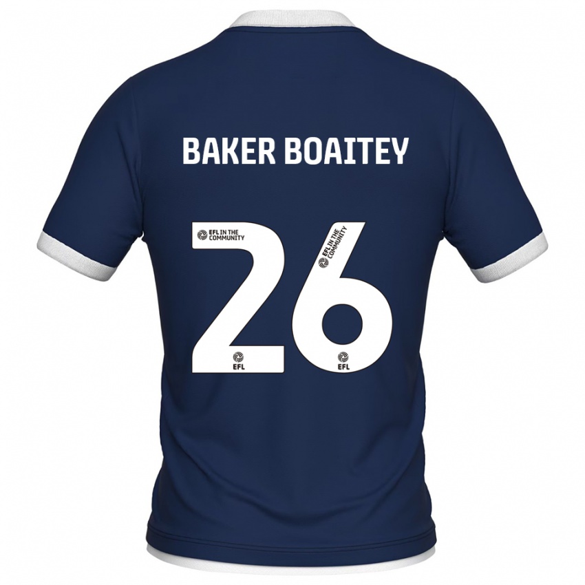 ילדים בניסיו בייקר-בוייטי #26 כחול נייבי לבן ג'רזי ביתית 2025/26 חולצה קצרה