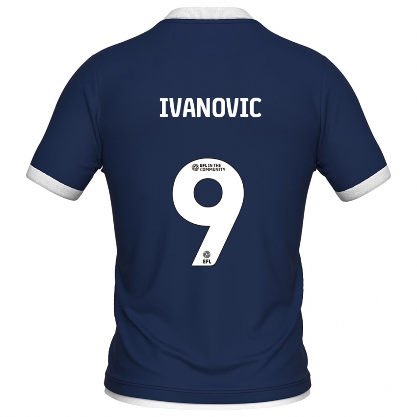 ילדים מיילו איבנוביץ׳ #9 כחול נייבי לבן ג'רזי ביתית 2025/26 חולצה קצרה