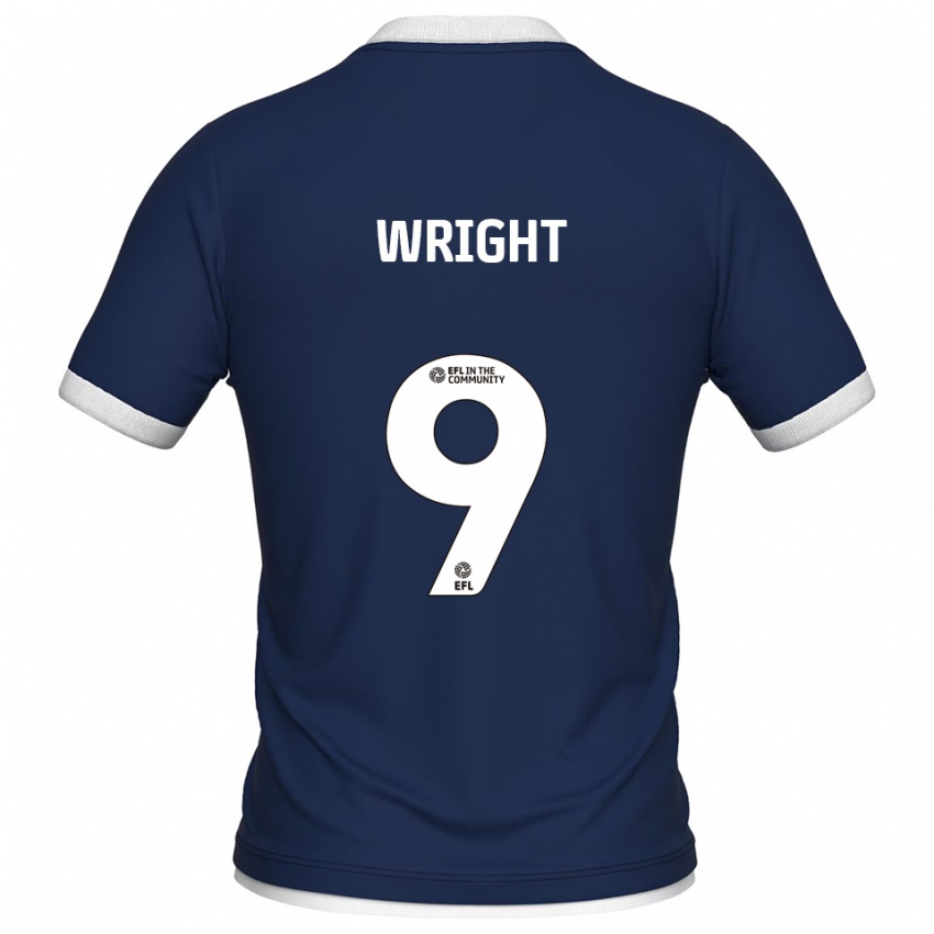 ילדים William Wright #9 כחול נייבי לבן ג'רזי ביתית 2025/26 חולצה קצרה