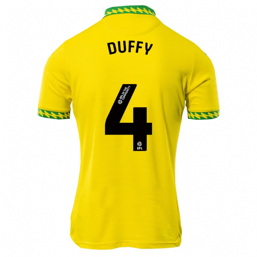 ילדים שיין דאפי #4 לבן ירוק ג'רזי ביתית 2025/26 חולצה קצרה