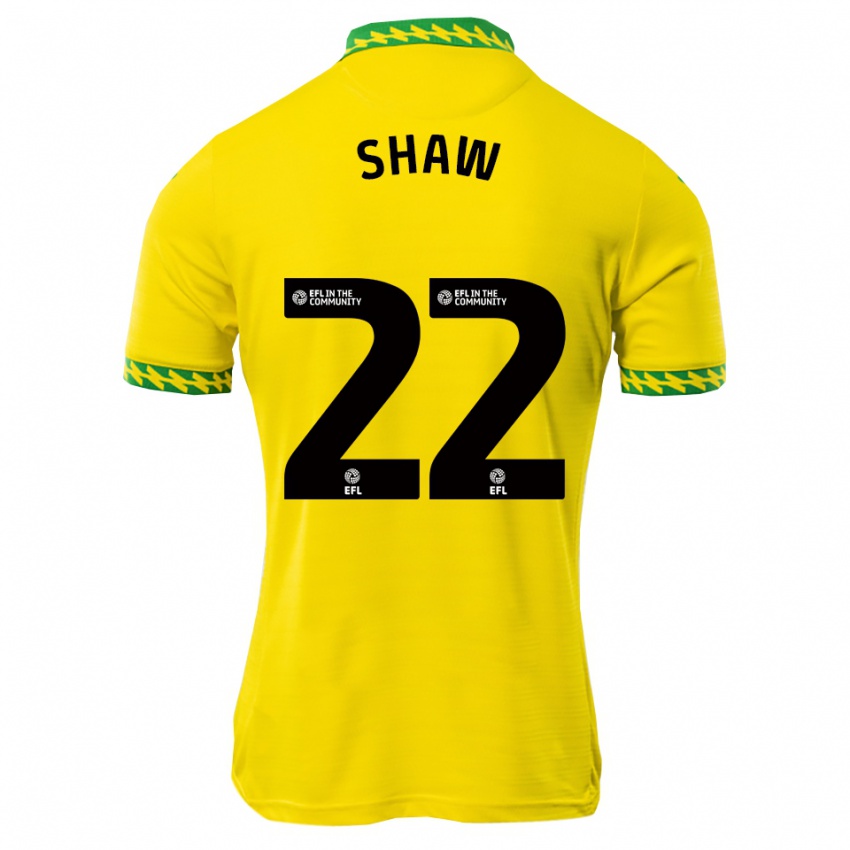 ילדים Shannon Shaw #22 לבן ירוק ג'רזי ביתית 2025/26 חולצה קצרה