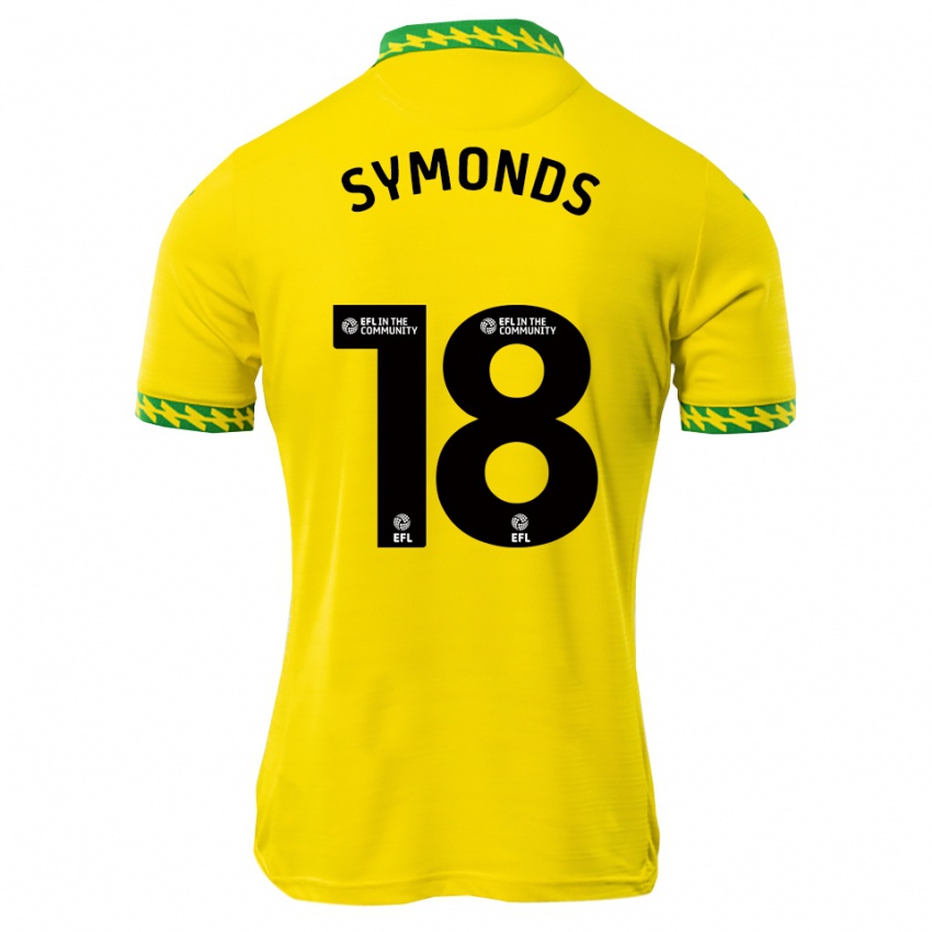 ילדים Freya Symonds #18 לבן ירוק ג'רזי ביתית 2025/26 חולצה קצרה