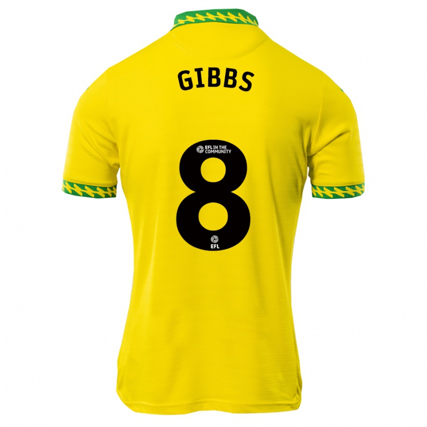 ילדים ליאם גיבס #8 לבן ירוק ג'רזי ביתית 2025/26 חולצה קצרה