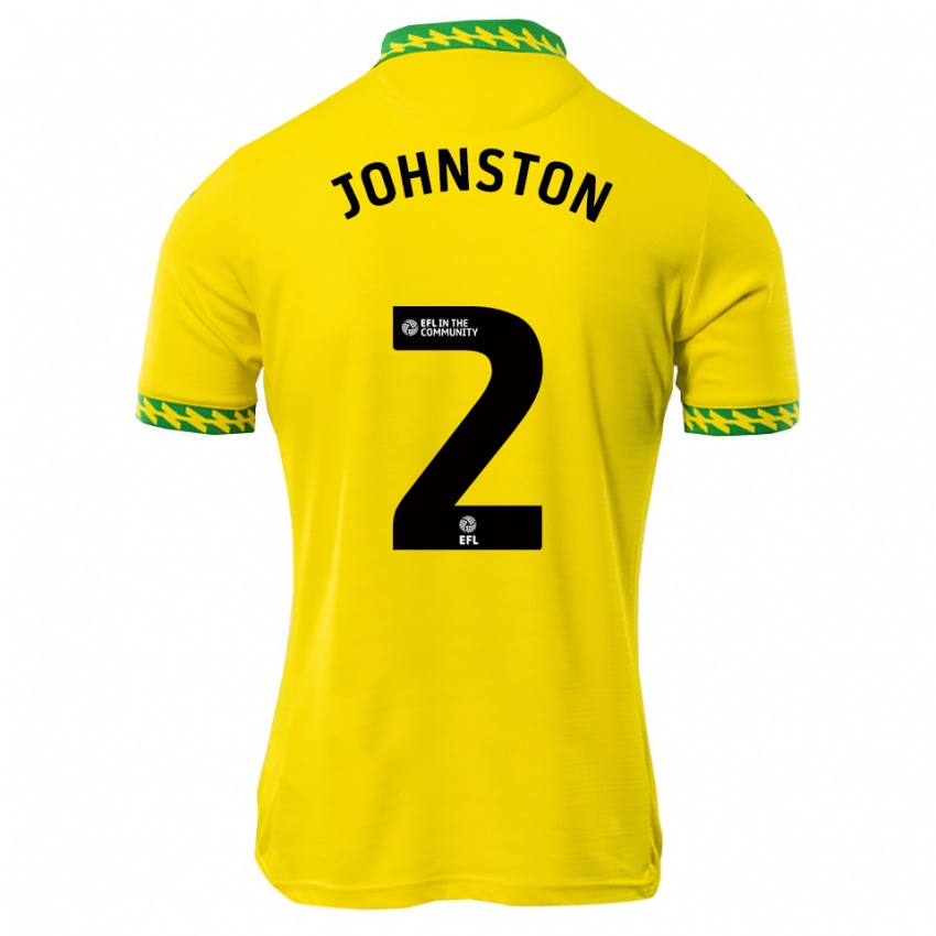 ילדים Chardonnay Johnston #2 לבן ירוק ג'רזי ביתית 2025/26 חולצה קצרה