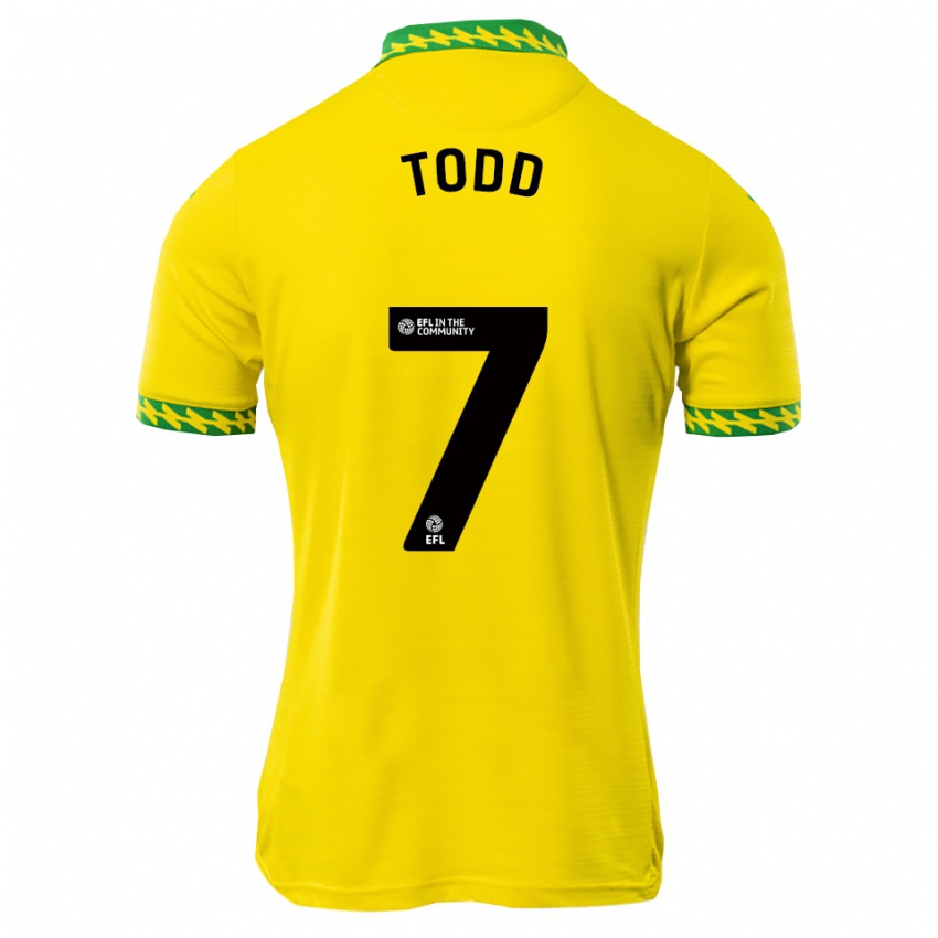 ילדים Megan Todd #7 לבן ירוק ג'רזי ביתית 2025/26 חולצה קצרה