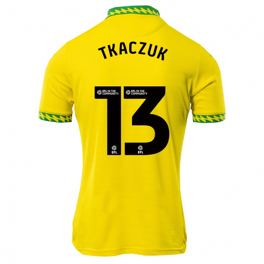 ילדים Nikodem Tkaczuk #13 לבן ירוק ג'רזי ביתית 2025/26 חולצה קצרה